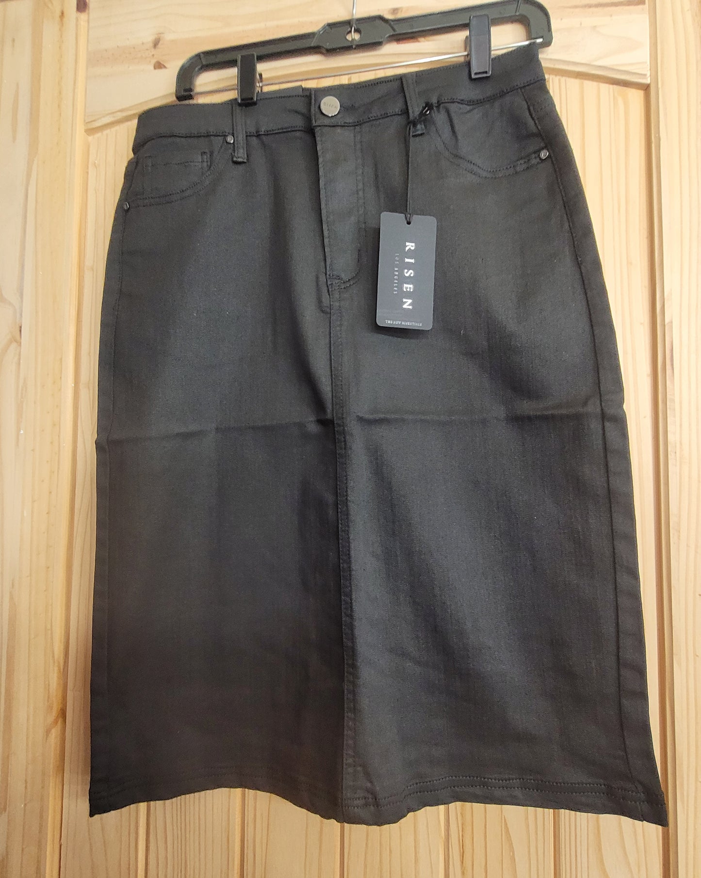 The Skinny Denim Pencil Skirt