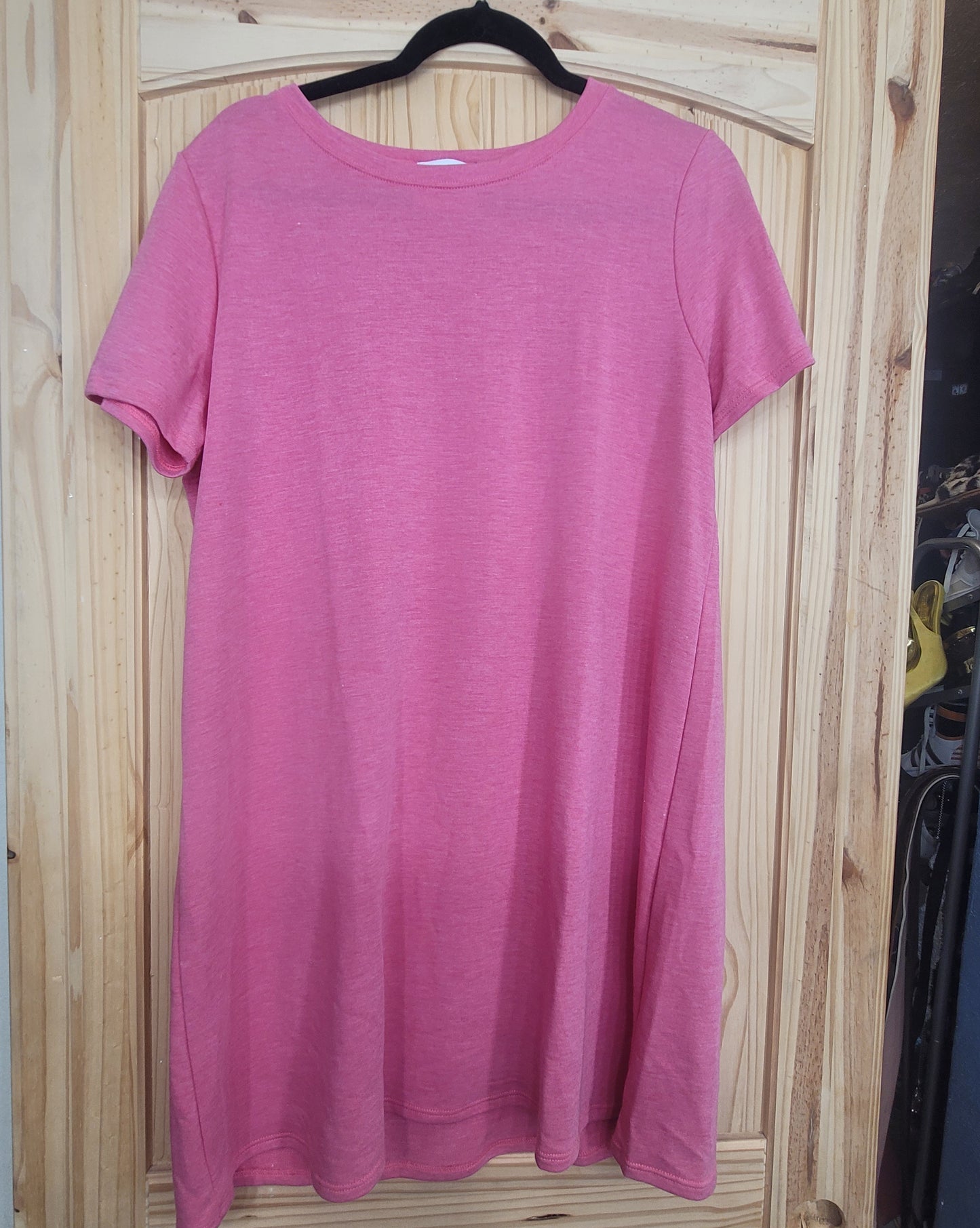 Softest T Shirt Dress in Pink/Red