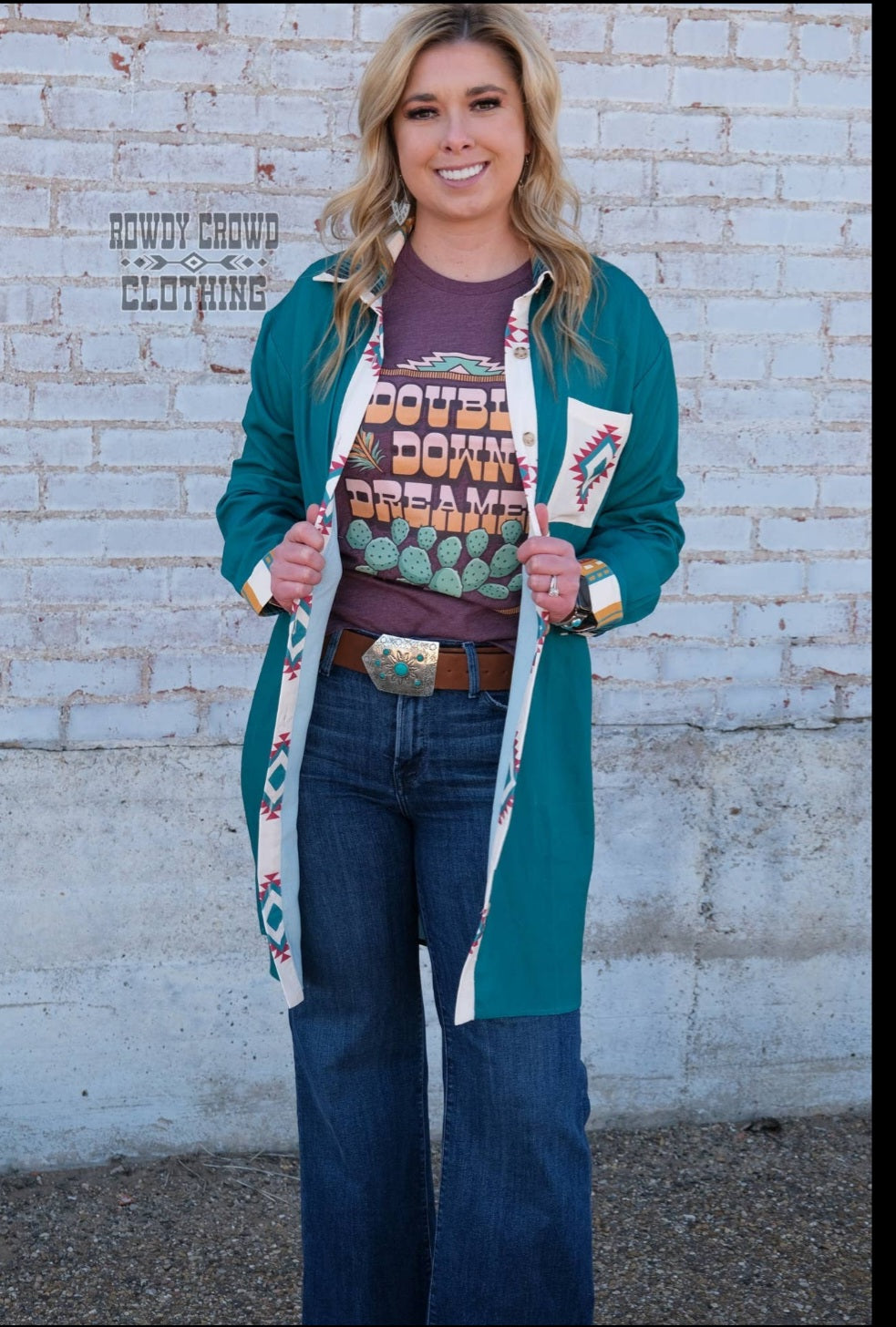 Aztec It Out Turquoise Dress/Duster