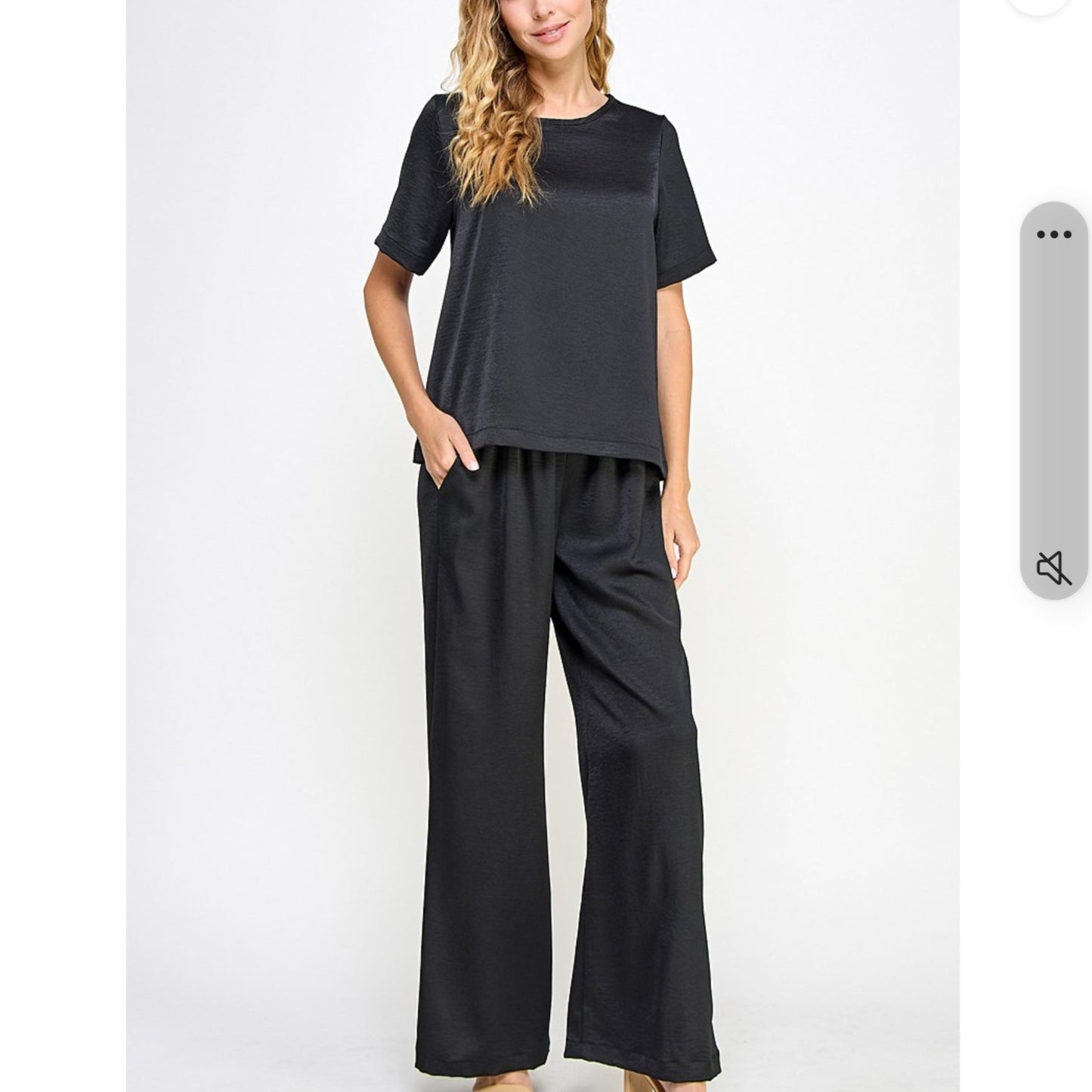 2 Hearts Black Pant Set