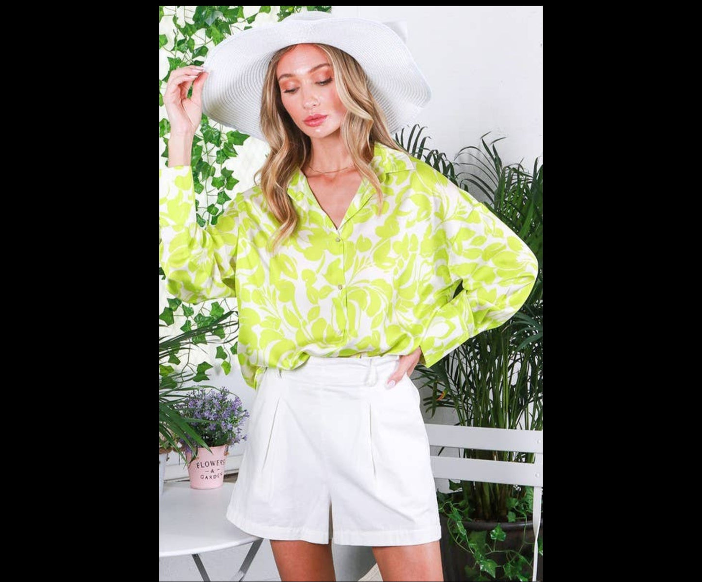 Flow which it floral lime top