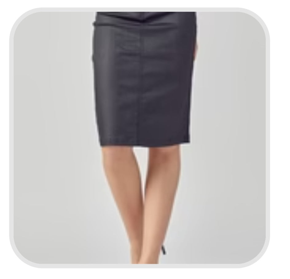 Risen Black Denim Pencil Skirt