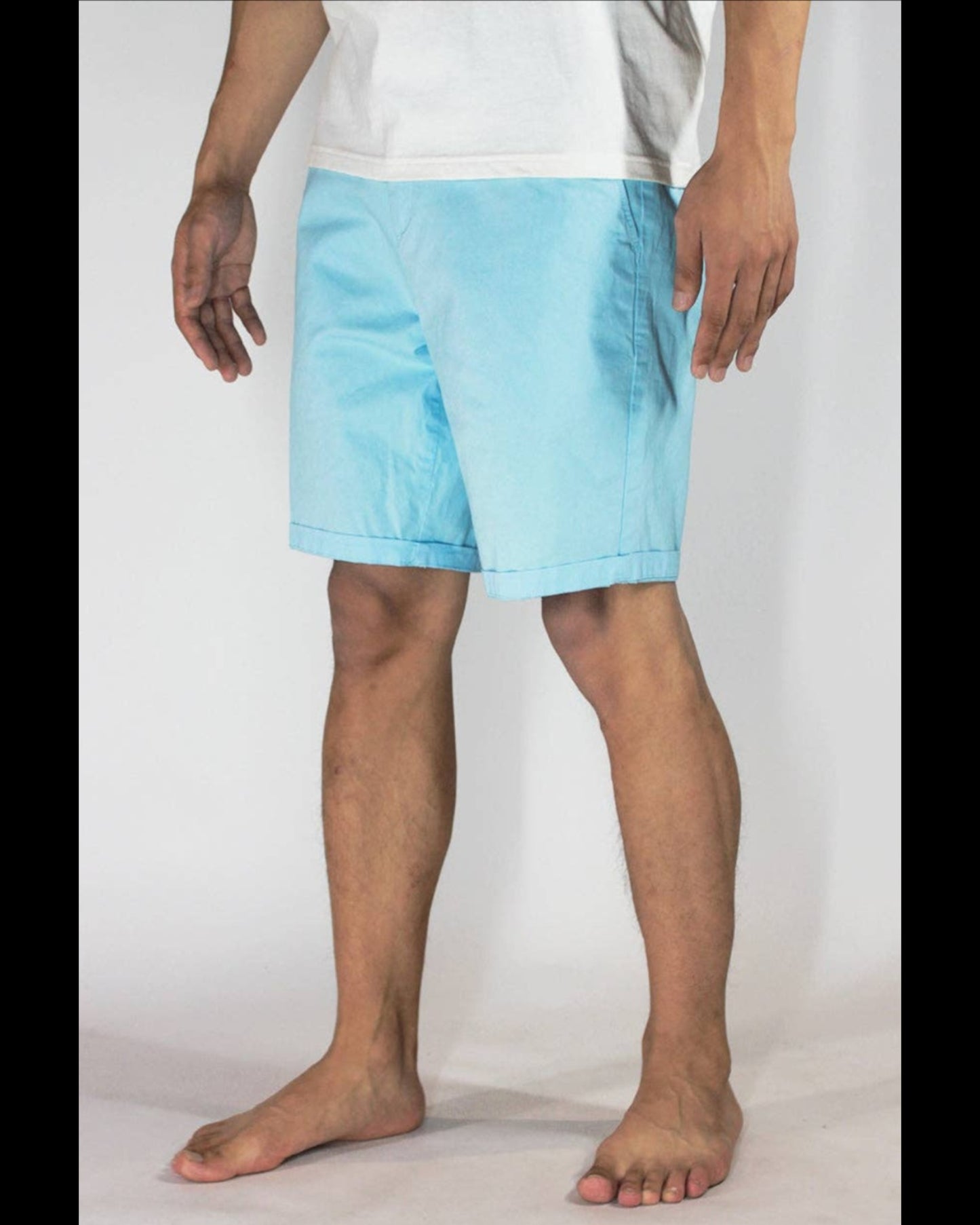 Ice Blue 8.5" Cotton/Spandex Shorts