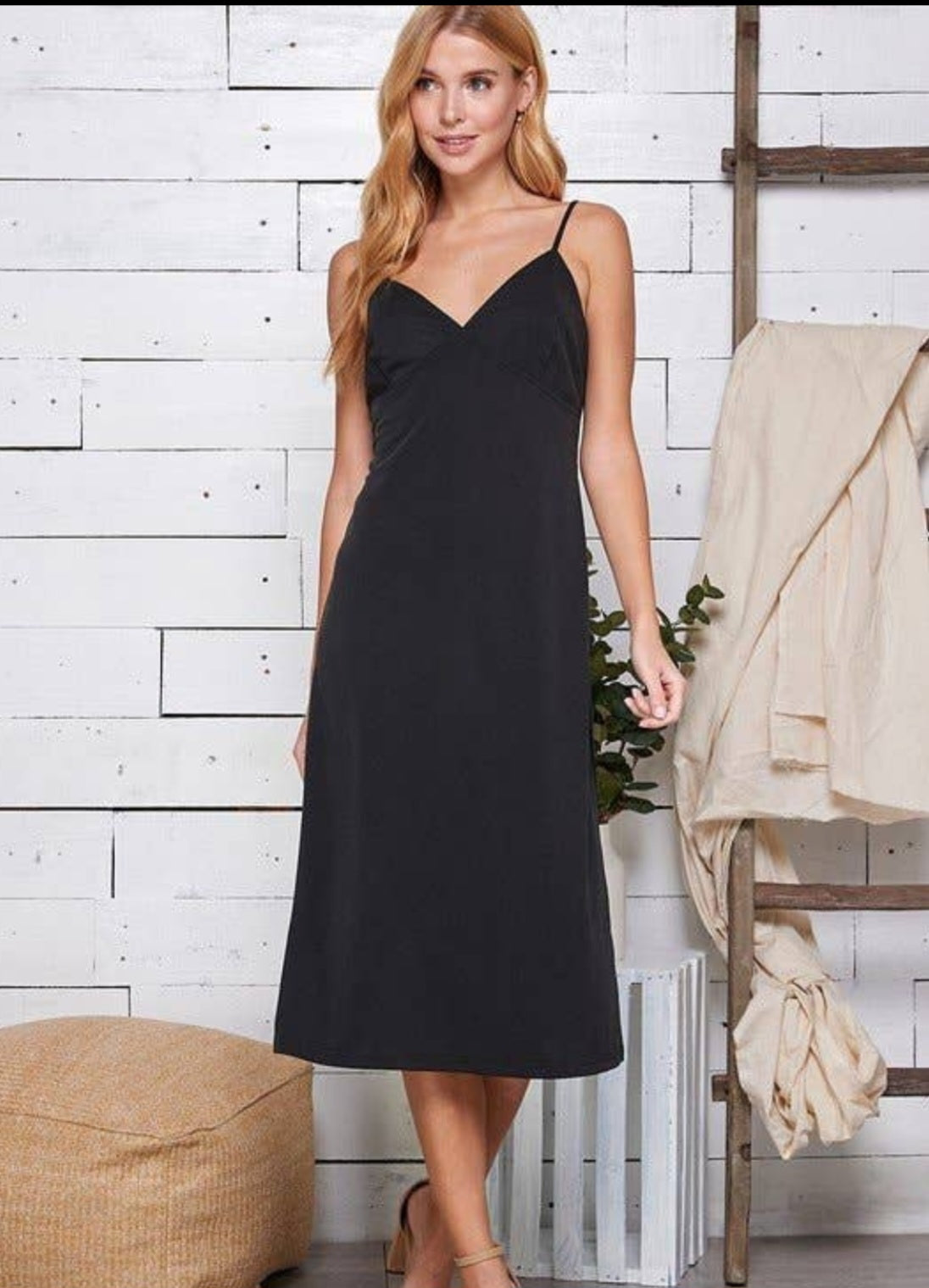 The Softest Modal Black Dress