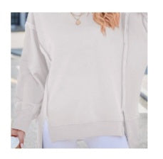 White Hot Exposed Seam Sweatshirt