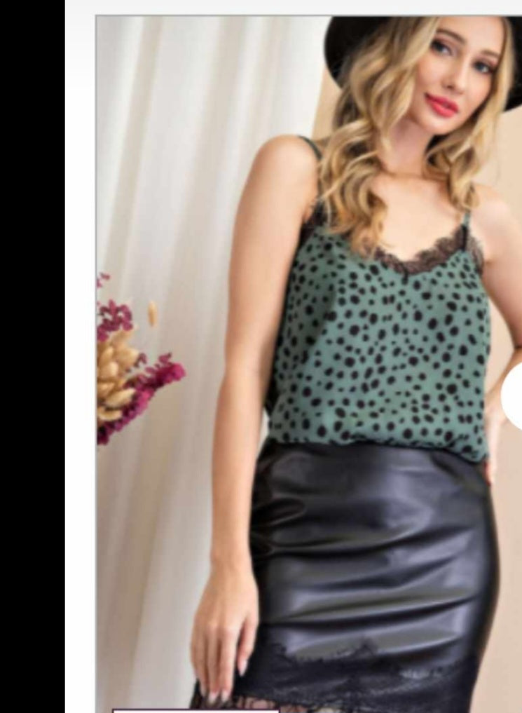 Leather and Lace Skirt