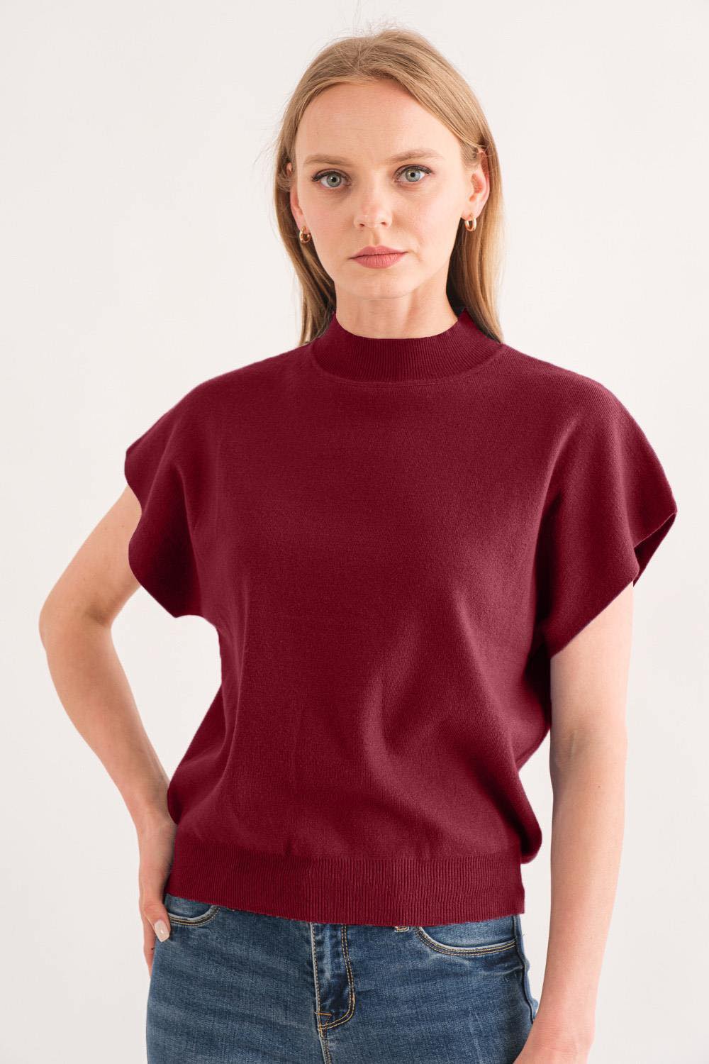 Wine Class it up short Sleeved sweater