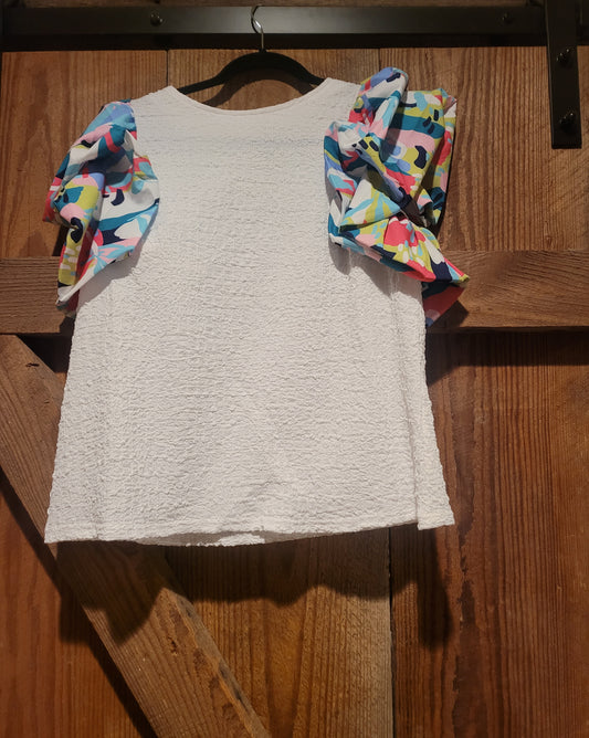 Floral life of the party Sleeved Top