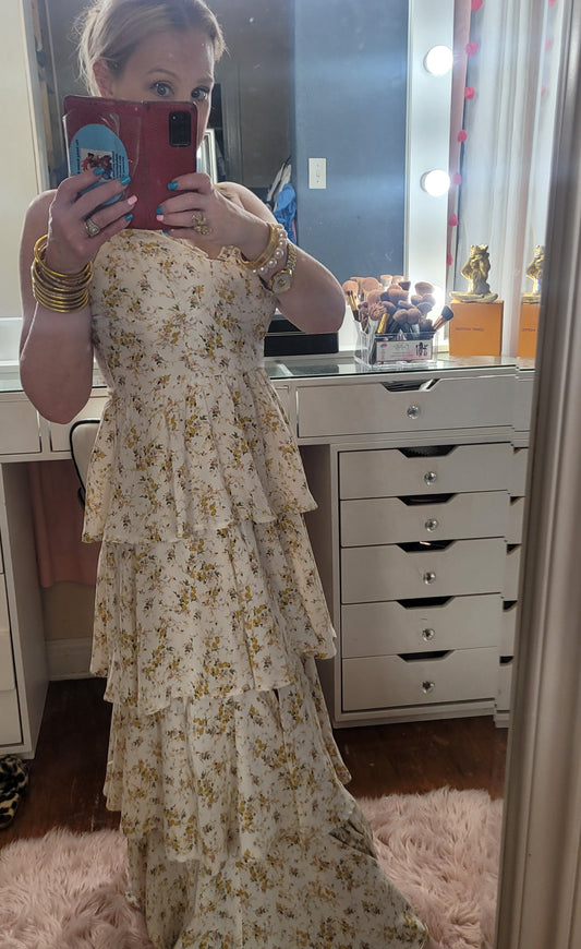 Fairytale Dress Ivory Field of Flowers