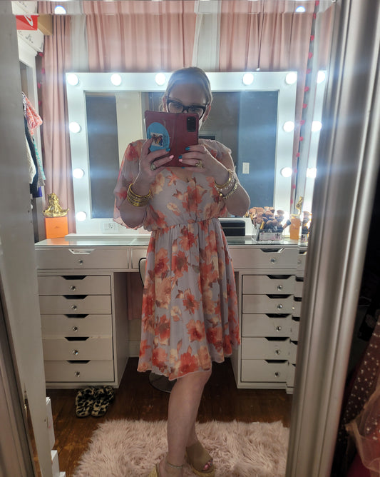 Lavendar Field of Flowers Dress