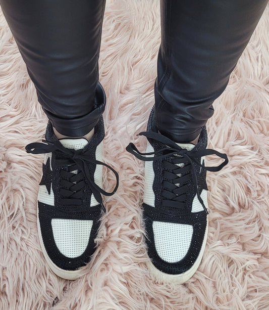 Legendary Black Crystal Sneakers