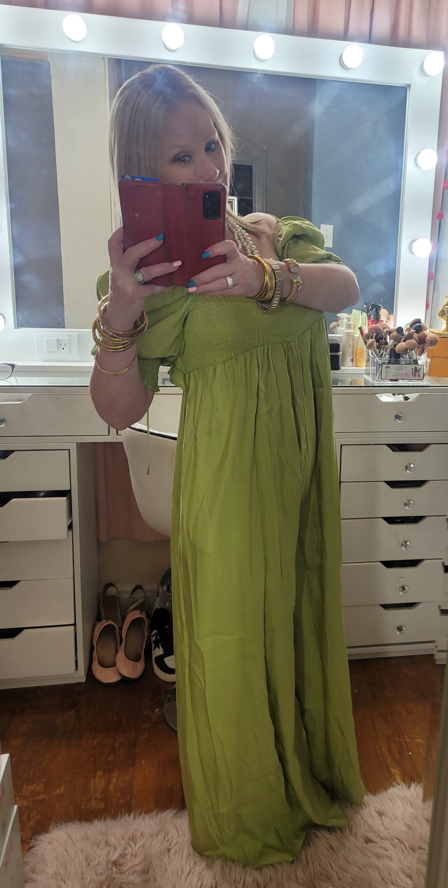 Lime Green Smocked Jumper