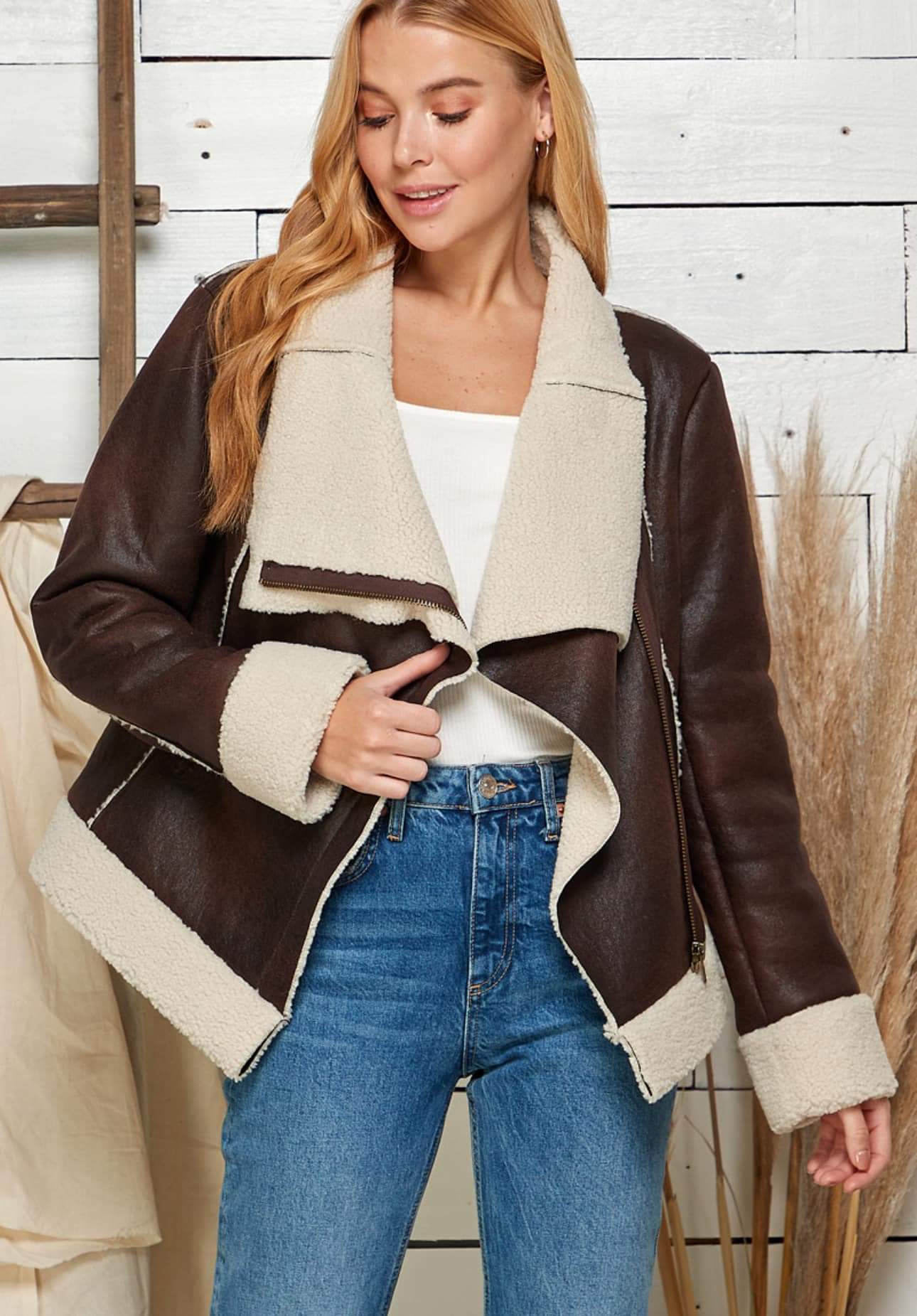 Chocolate and Sherpa Classic Coat