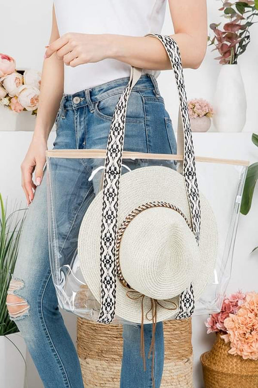Clear Bag with Bonus Hat Straps