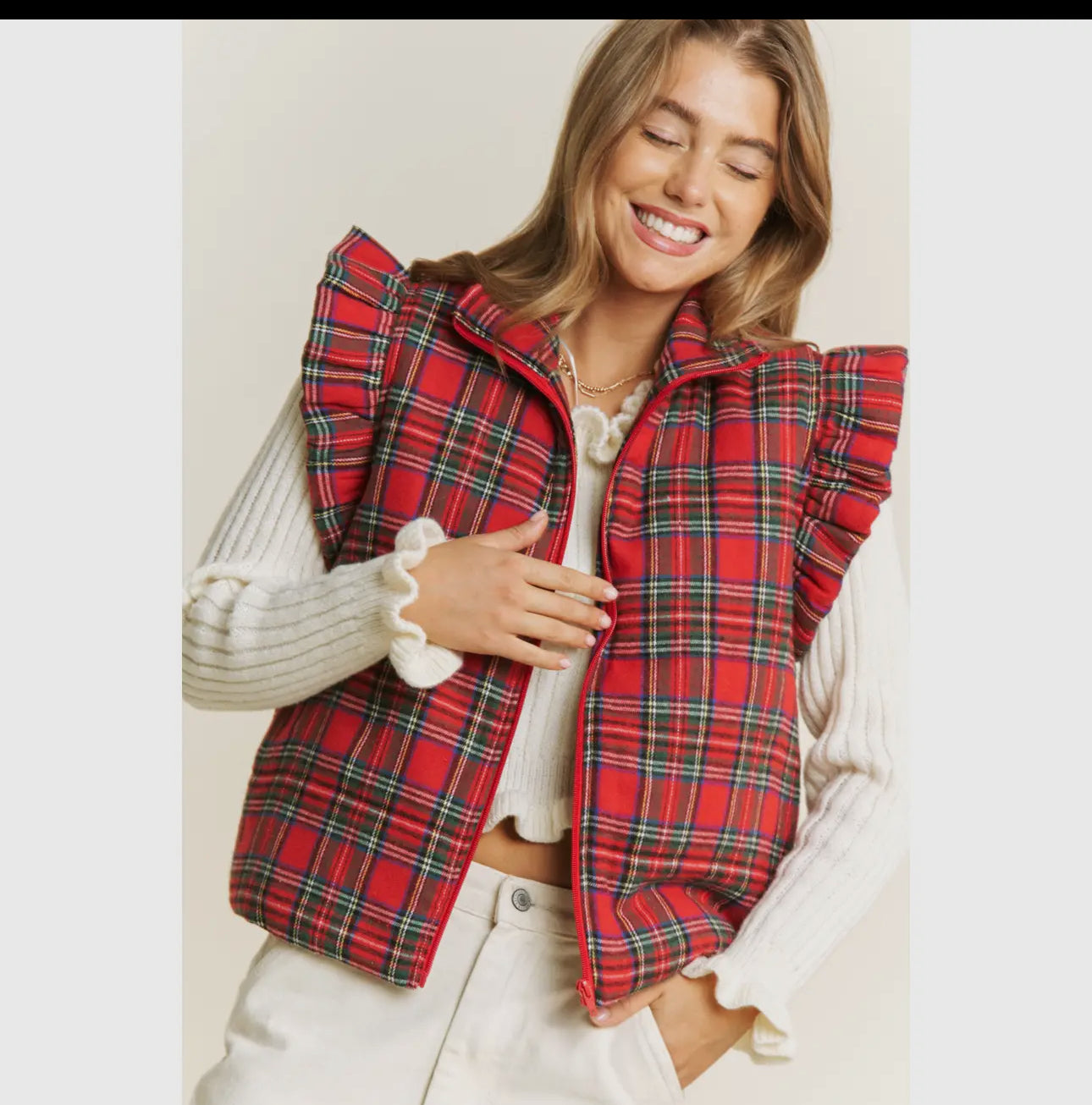 Cutest plaid Vest