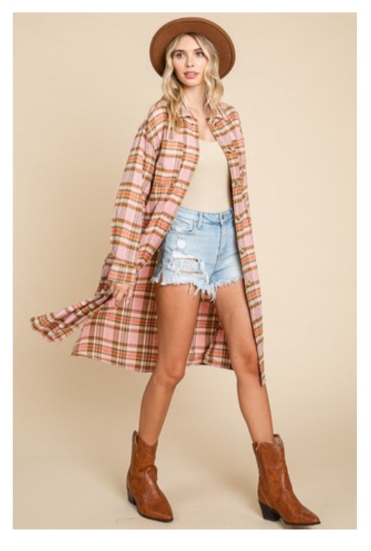Plaid dress or duster
