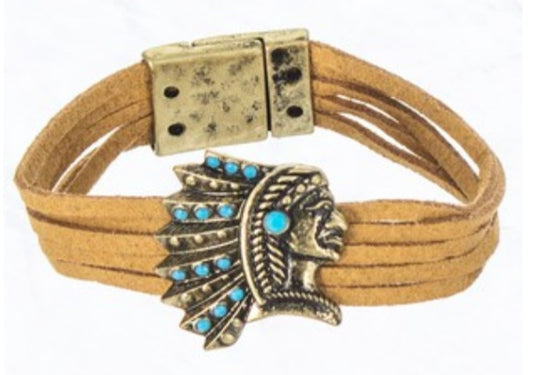 Native American Bracelet Leather