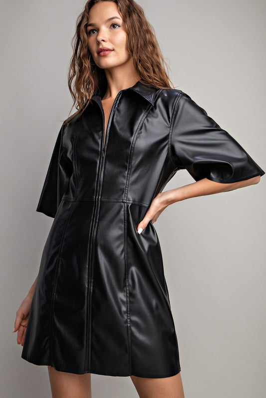 Black Pleather Dress