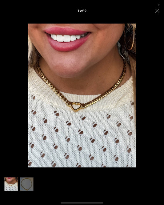 Gild Hear Chunky Chain Necklace