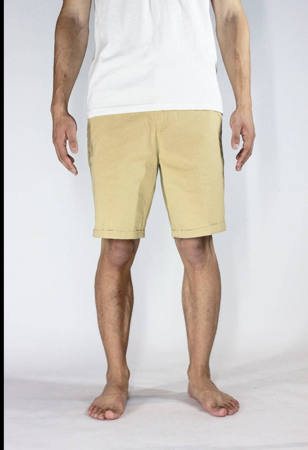 Mens Khaki/Ice Blue Shorts