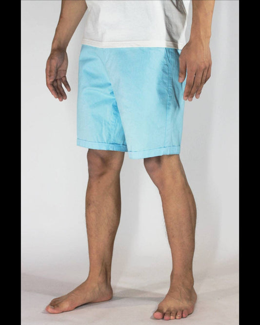 Ice Blue 8.5" Cotton/Spandex Shorts