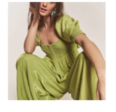 Lime Green Smocked Jumper