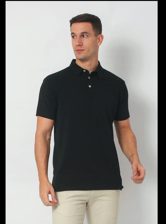 Mens Black Soft Fit Polo Shirt