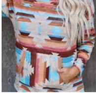 Womens Light Weight Aztek Hoodie