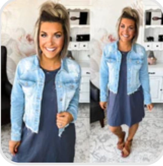 Curvy Blue Jean Jacket