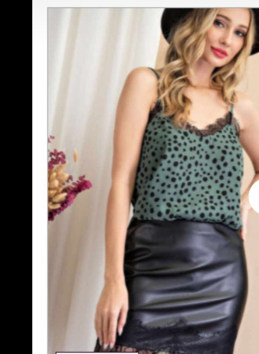 Leather and Lace Skirt